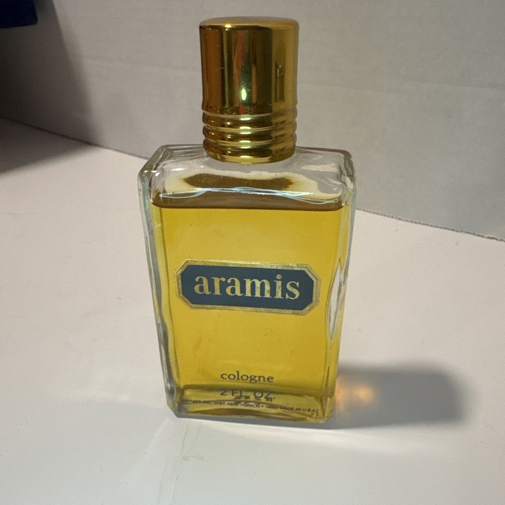 Vintage 1970s-1980s Aramis Cologne 2 fl oz Splash Bottle Original Formula Amber